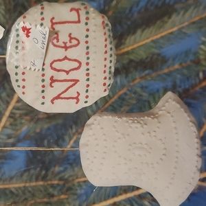 Vintage Candlewicking Embroidery DIY Kit Bell Ornament